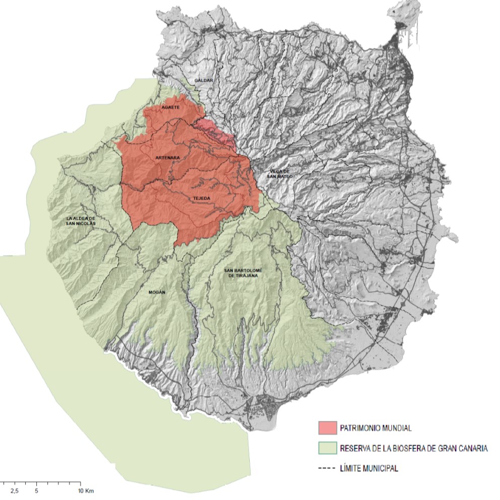 Mapa de zonificación de Gran Canaria